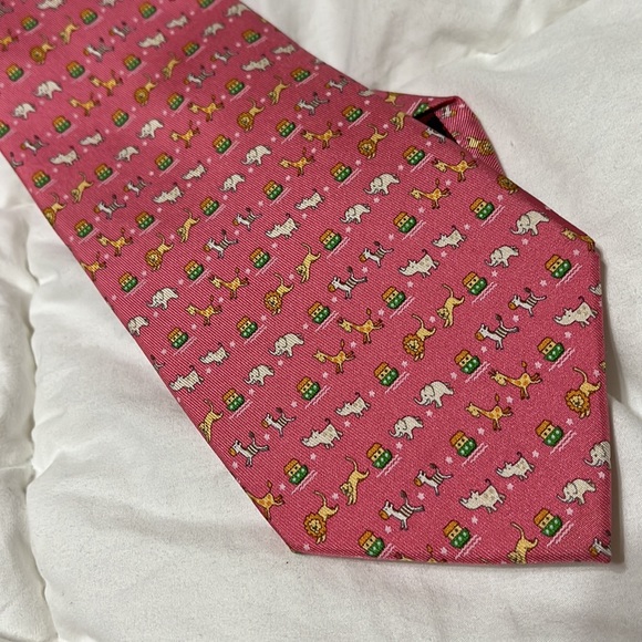 Salvatore Ferragamo silk tie. Made in Italy. - Picture 3 of 4